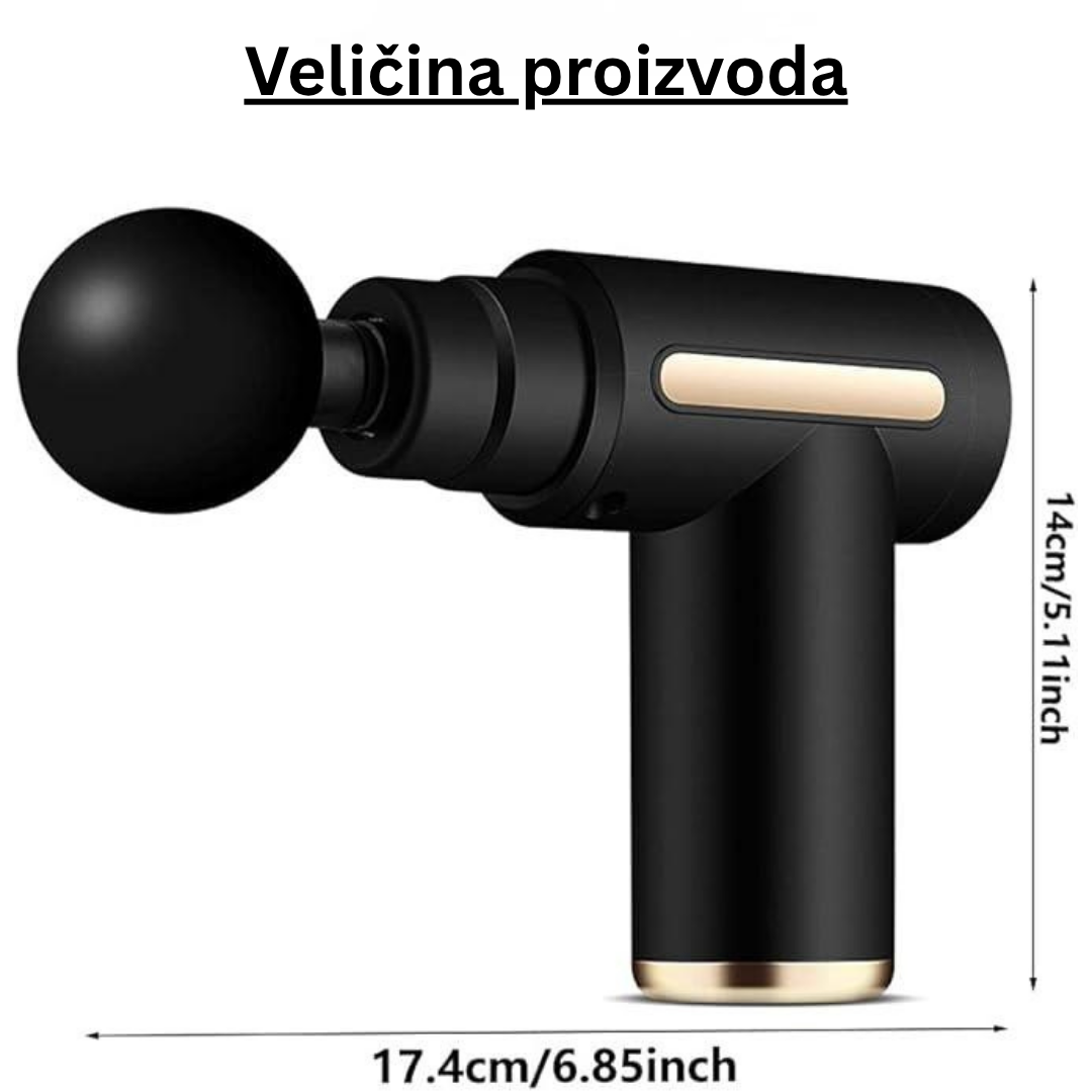 Ultra električni masažer sa 4 nastavka i 6 brzina i ulazom za punjenje tip C